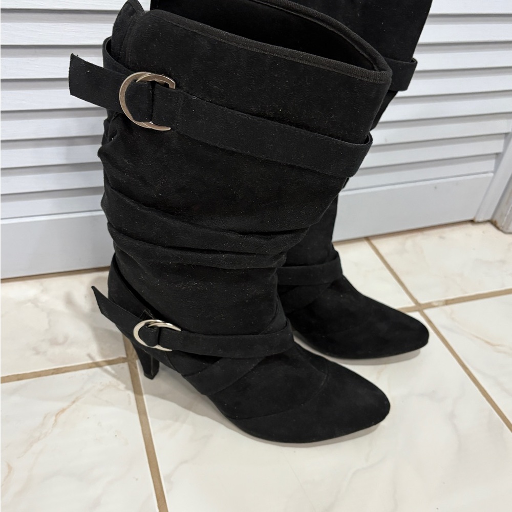 Black Suede Women's Boots